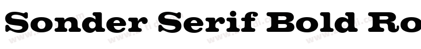 Sonder Serif Bold Ro字体转换